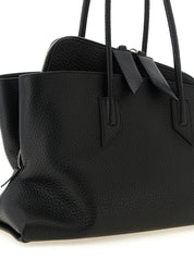Black Bovine Leather Shoulder Bag