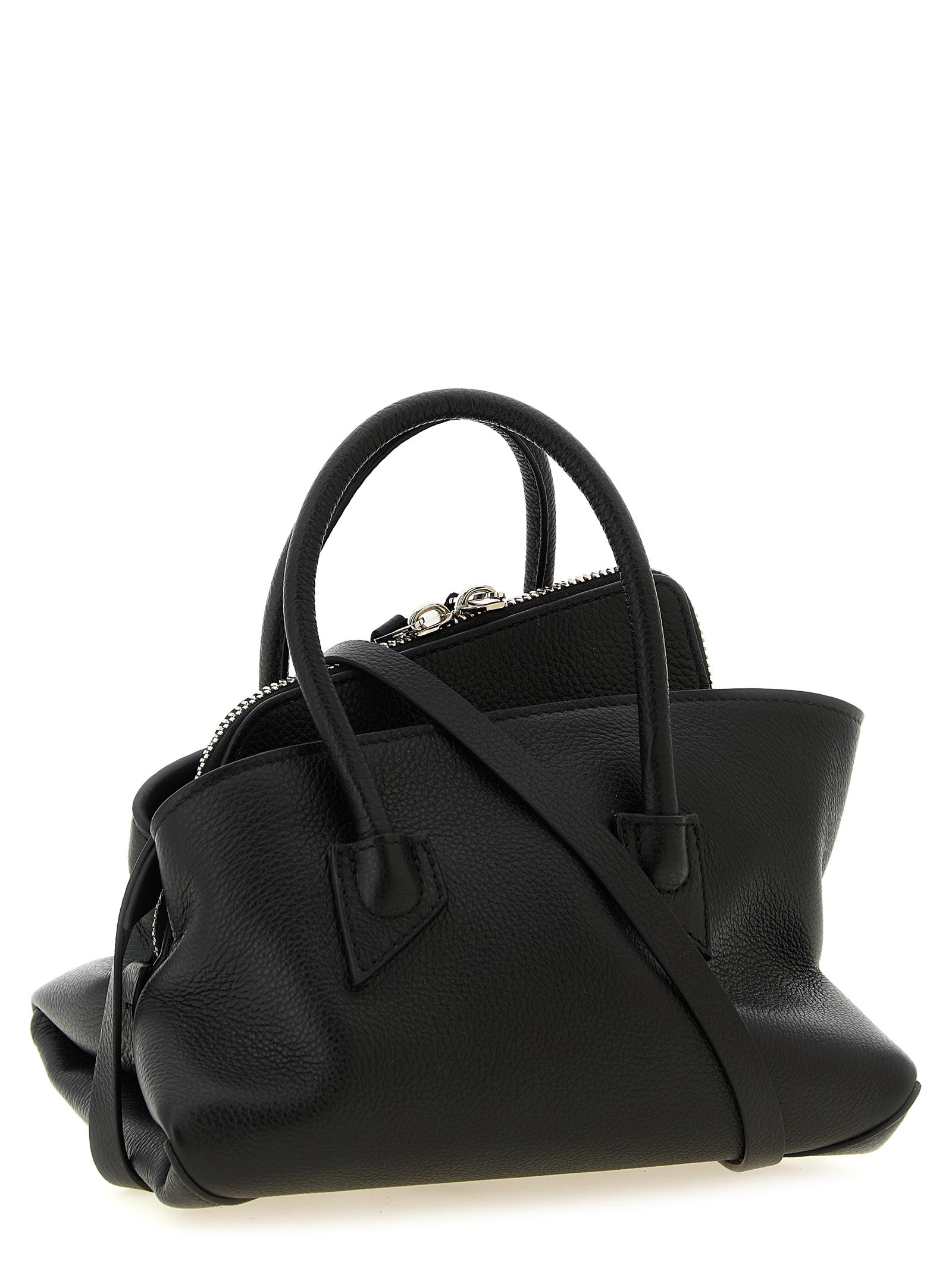 Black Bovine Leather Handbag