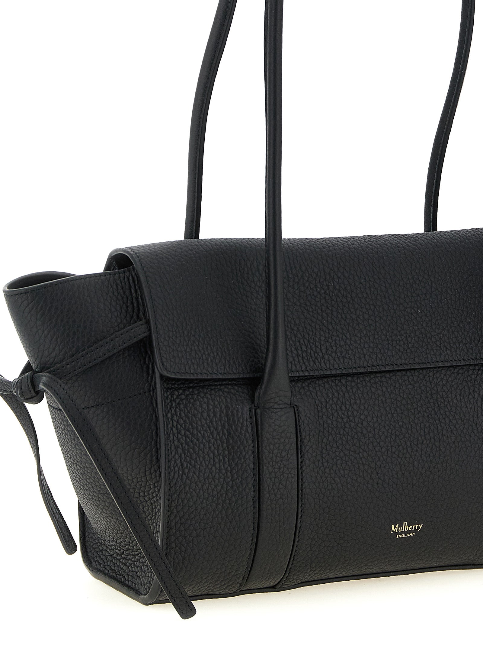 Black Calfskin Shoulder Bag