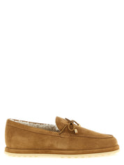 Tod's Beige Calfskin Slip-On Loafers