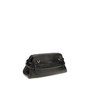 Moschino Black Goatskin Clutch Bag