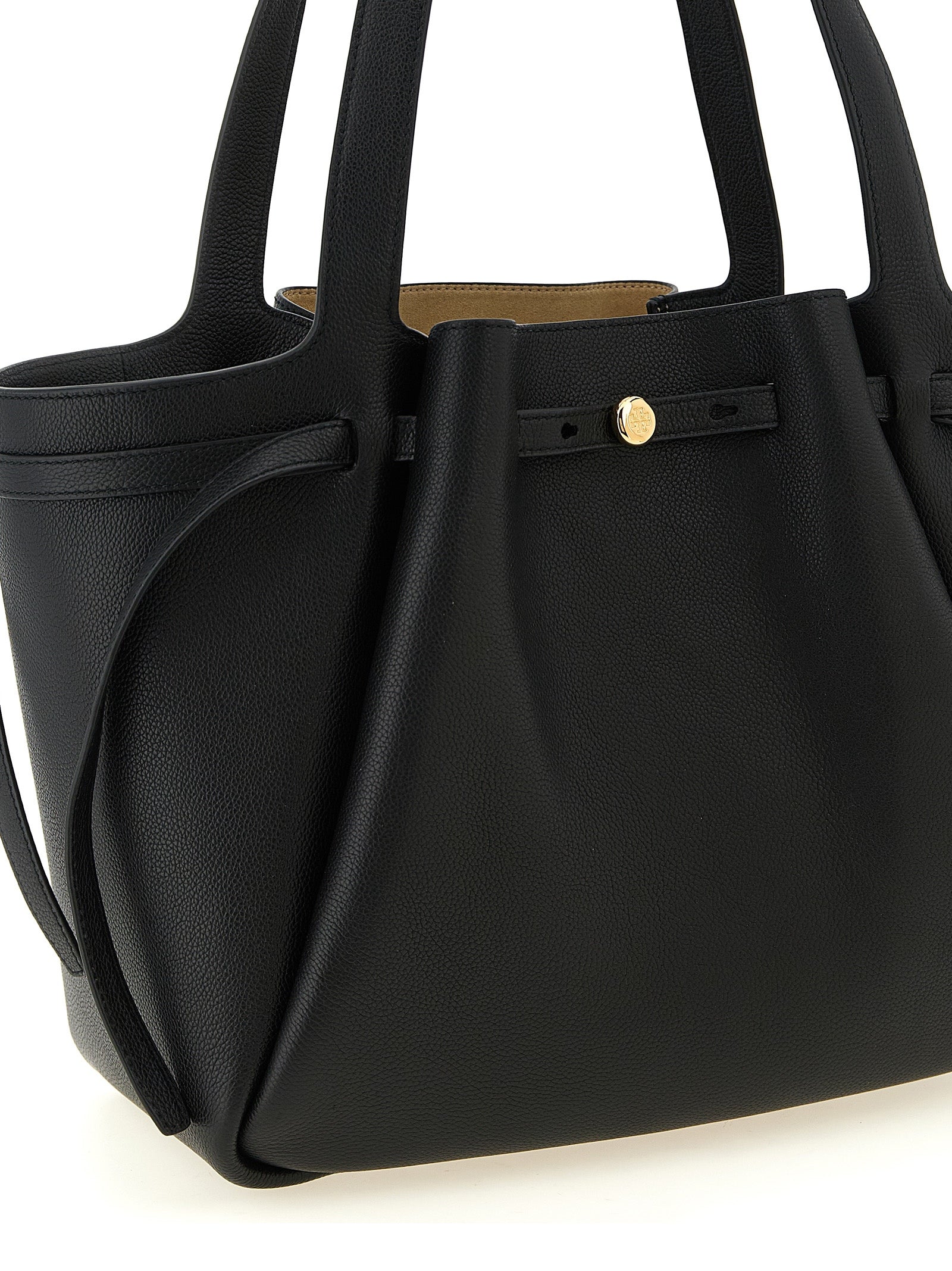 Tory Burch Black Cowhide Tote Bag
