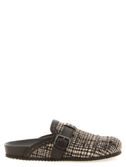 Brunello Cucinelli Brown Alpaca Leather Clogs