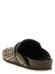 Brunello Cucinelli Brown Alpaca Leather Clogs