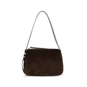 Tory Burch Brown Suede Leather Shoulder Bag