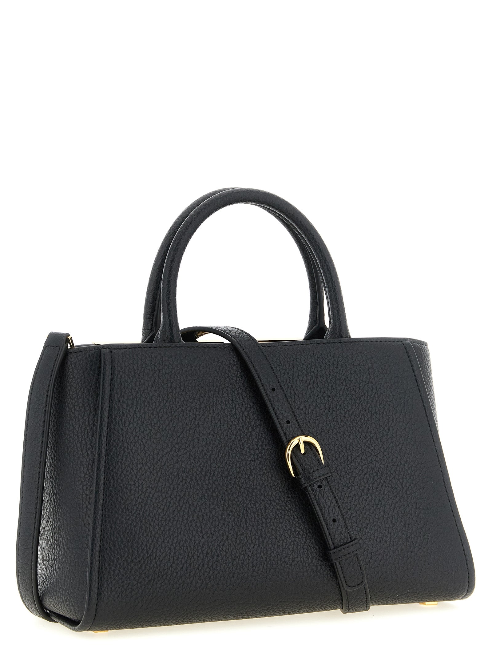 Elisabetta Franchi Black Polyester Tote Bag