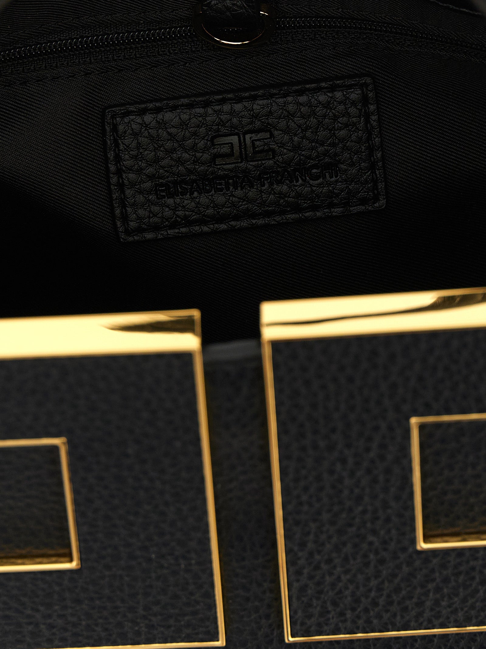 Elisabetta Franchi Black Polyester Tote Bag