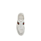 White Calf Leather Bos Taurus Low Top Sneakers