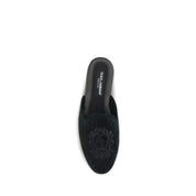 Black Calf Leather Bos Taurus Mules