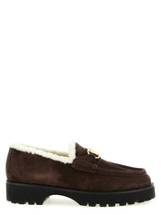 Valentino Garavani Brown Calfskin Slip-On Loafers