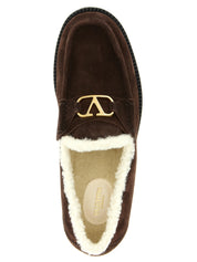 Valentino Garavani Brown Calfskin Slip-On Loafers