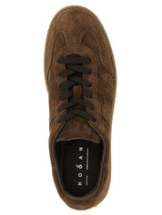 Hogan Brown Calfskin Platform Sneakers