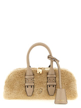 PINKO Gray Polyester Handbag