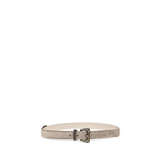 Brunello Cucinelli Beige Calf Leather Bos Taurus Regular Belt