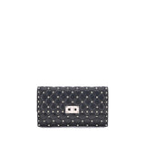 Valentino Garavani Black Calf Leather Bos Taurus Shoulder Bag