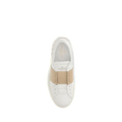Valentino Garavani White Calf Leather Bos Taurus Low Top Sneakers