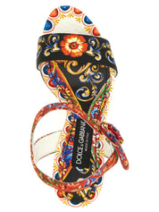 Dolce & Gabbana Multicolor Viscose Wedge Sandals