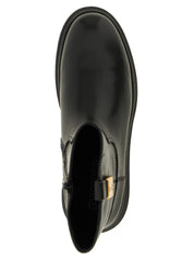 PINKO Black Cowhide Ankle Boots