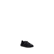 Valentino Garavani Black Calf Leather Bos Taurus Sneakers