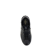 Valentino Garavani Black Calf Leather Bos Taurus Sneakers