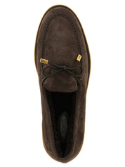 Tod's Brown Calfskin Slip-On Loafers