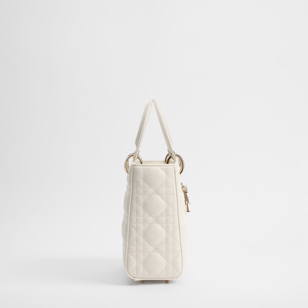Dior White Lamb Leather Handbag
