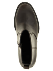 PINKO Brown Cowhide Ankle Boots