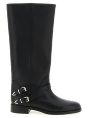 PINKO Black Cowhide Over The Knee