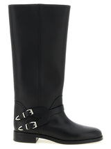 PINKO Black Cowhide Over The Knee