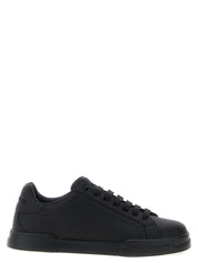 Dolce & Gabbana Black Calfskin Low Top Sneakers