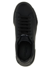 Dolce & Gabbana Black Calfskin Low Top Sneakers