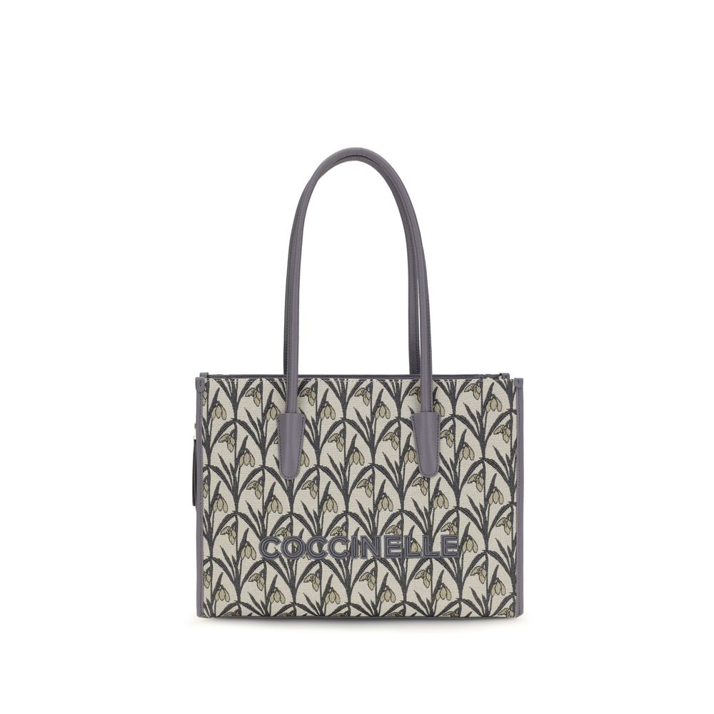 Coccinelle Gray Fabric Shoulder Bag Coccinelle