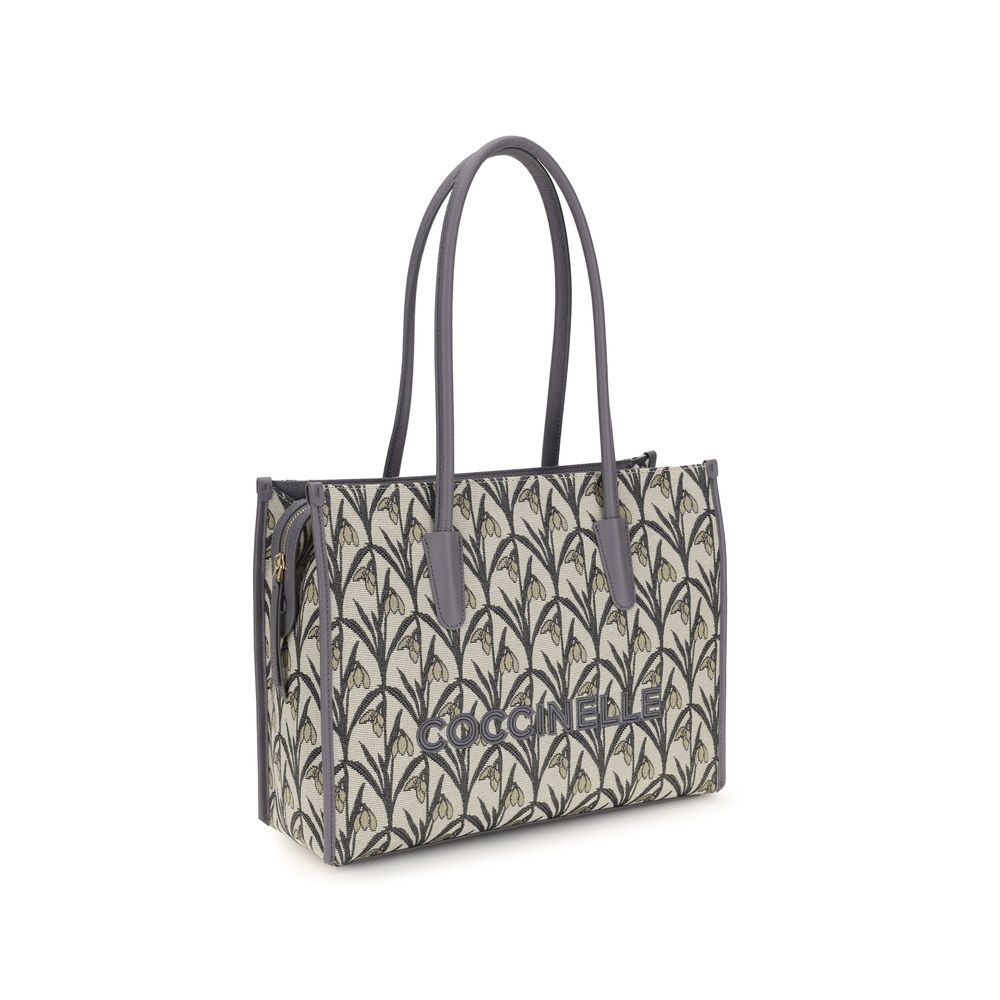 Coccinelle Gray Fabric Shoulder Bag Coccinelle