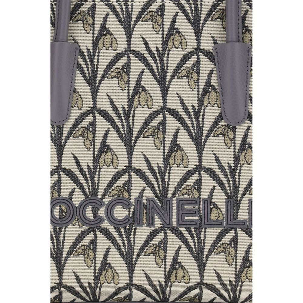 Coccinelle Gray Fabric Shoulder Bag Coccinelle