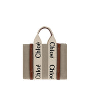 Chloé Brown Linen Handbag