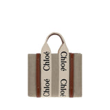 Chloé Brown Linen Handbag