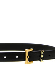 Saint Laurent Black Calfskin Regular Belt