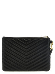 Saint Laurent Black Calfskin Clutch Bag