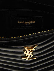 Saint Laurent Black Calfskin Clutch Bag