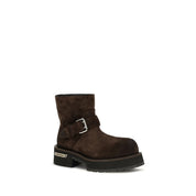Balenciaga Brown Calf Leather Bos Taurus Ankle Boots Balenciaga