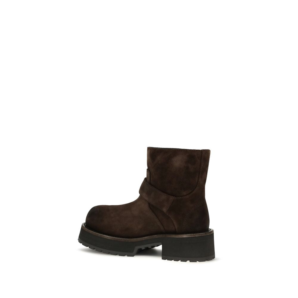 Balenciaga Brown Calf Leather Bos Taurus Ankle Boots Balenciaga
