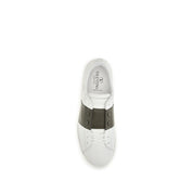 Valentino Garavani White Calf Leather Bos Taurus Low Top Sneakers