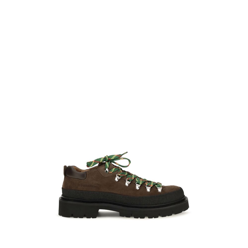 Dsquared² Brown Calf Leather Bos Taurus Lace-Up Boots Dsquared²