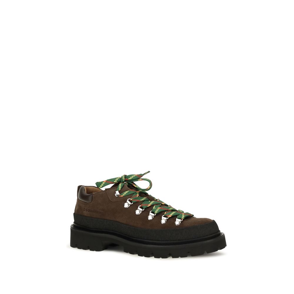 Dsquared² Brown Calf Leather Bos Taurus Lace-Up Boots Dsquared²