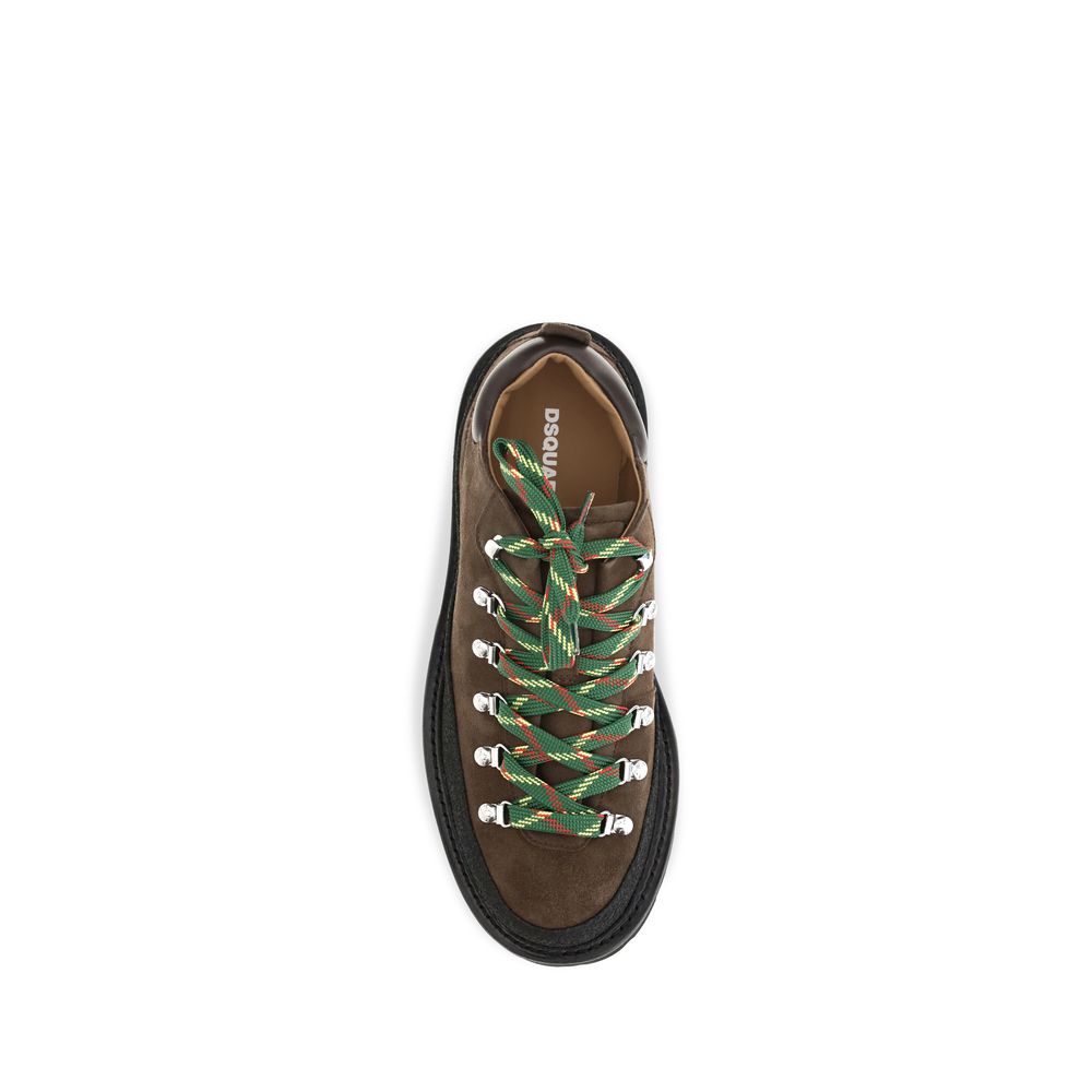 Dsquared² Brown Calf Leather Bos Taurus Lace-Up Boots Dsquared²