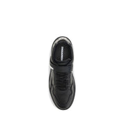 Dsquared² Black Calf Leather Bos Taurus Athletic Sneakers