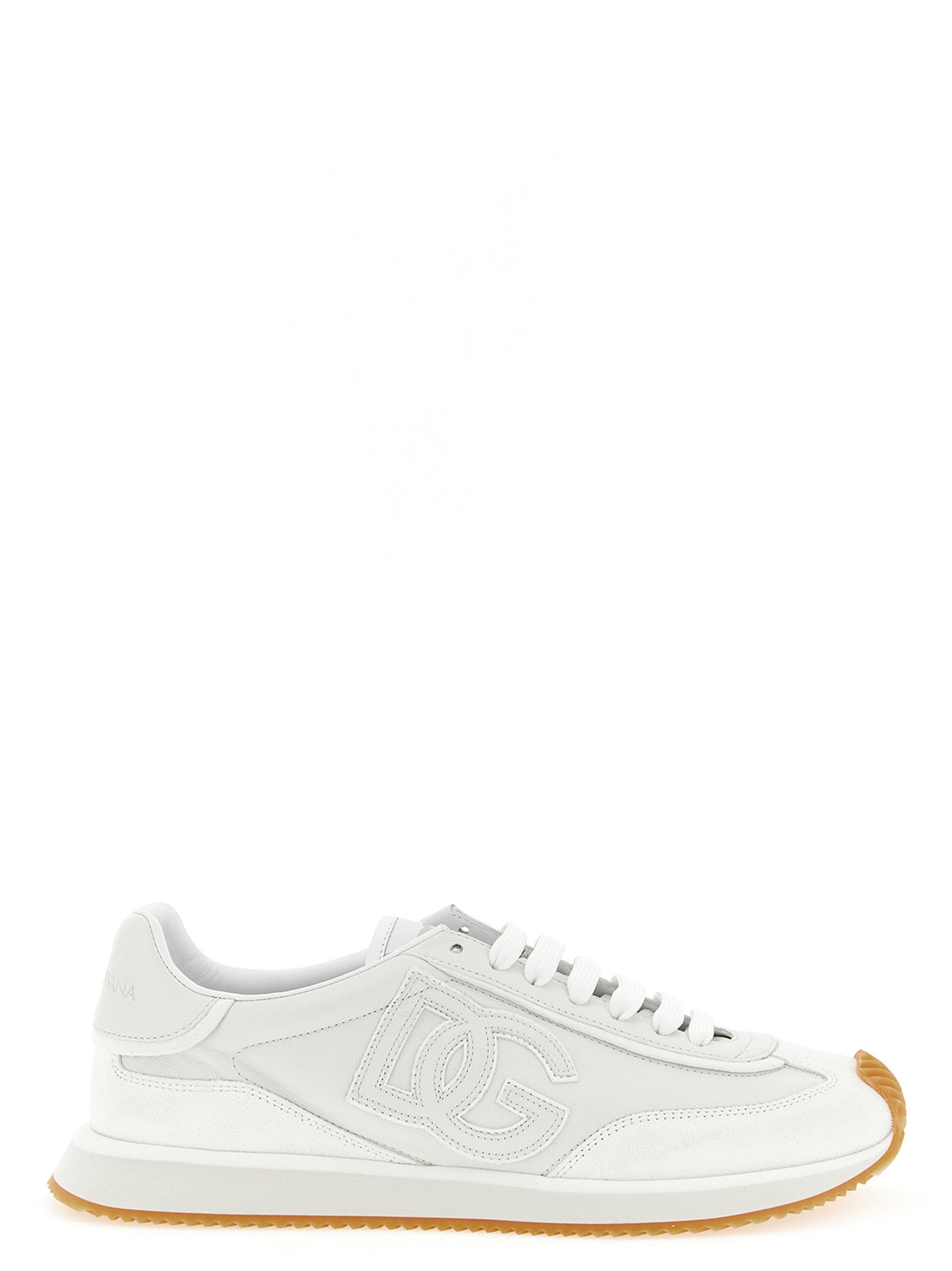 Dolce & Gabbana White Calfskin Low Top Sneakers