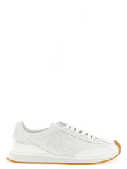 Dolce & Gabbana White Calfskin Low Top Sneakers