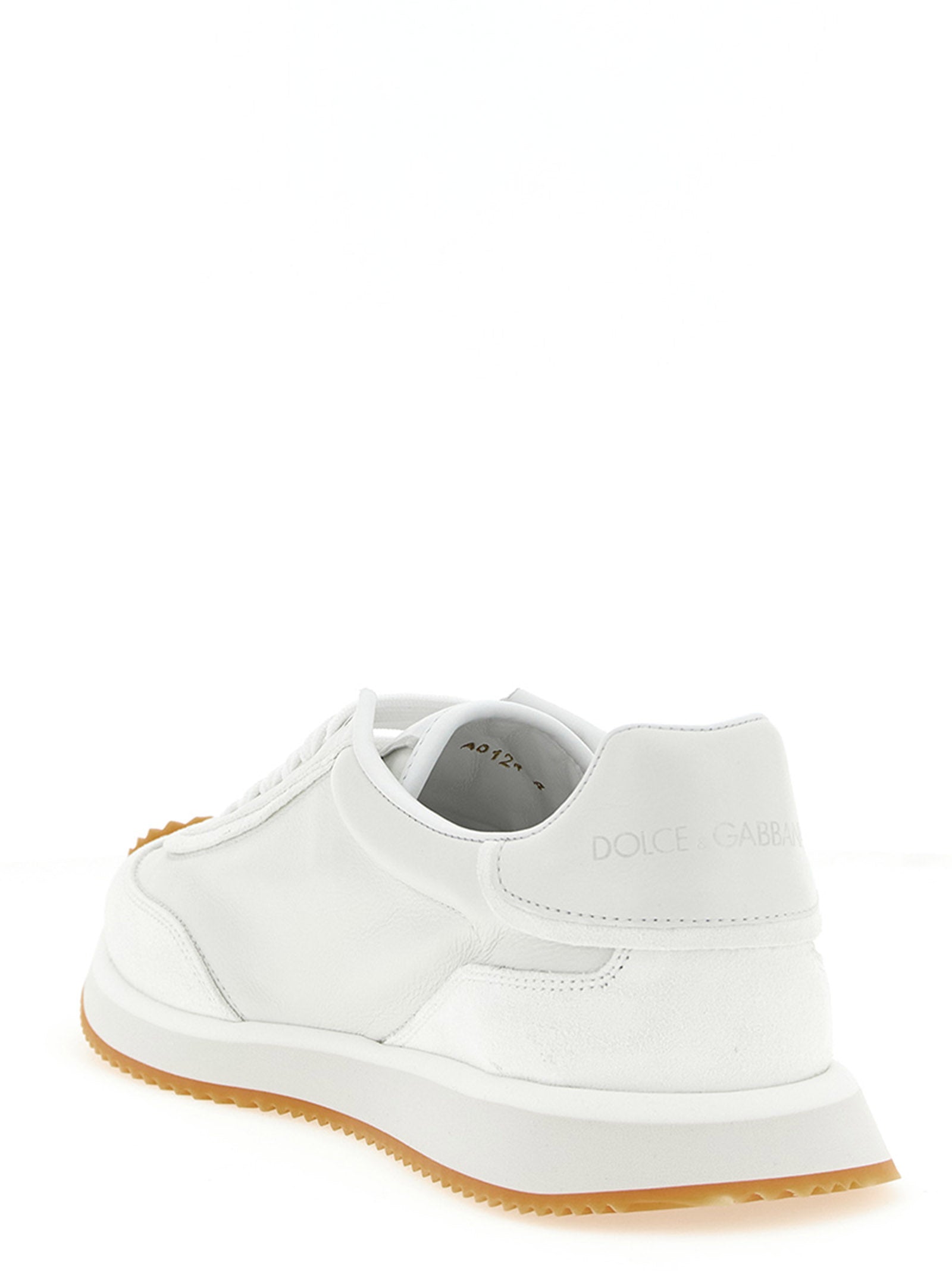 Dolce & Gabbana White Calfskin Low Top Sneakers