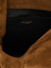 Saint Laurent Brown Calfskin Clutch Bag